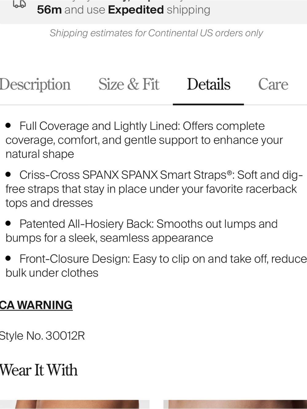 NWT SPANX NUDE COLOR smooth bra-llelujah lightly lined racerback 36D Naked - Picture 8 of 10